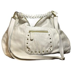 Mark Shoulder‎ Bag Handbag White Purse braided handle